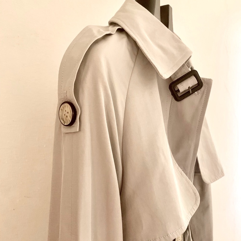 METISU Women’s Trench Coat, Lt. Khaki, Sz 6 - Picture 4 of 6